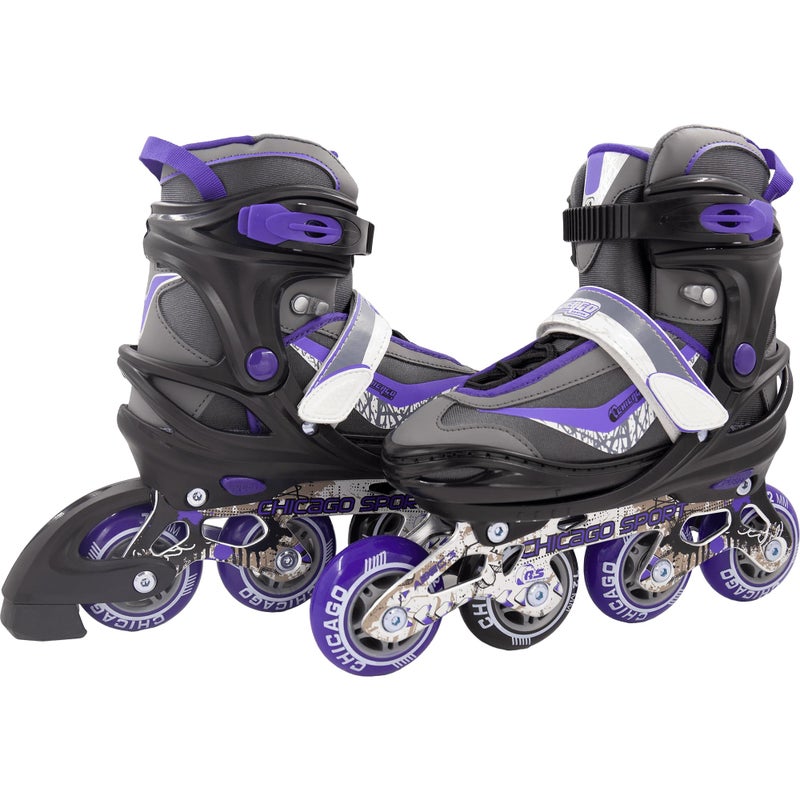 Chicago Skates زلاجات شيكاغو المتحركة للأطفال - متينة، أداء عالي للاستخدام الداخلي/الخارجي مع أحذية عالية التنفس، عجلات يوريثان 70 مم ومحامل ABEC-3 - Image 2